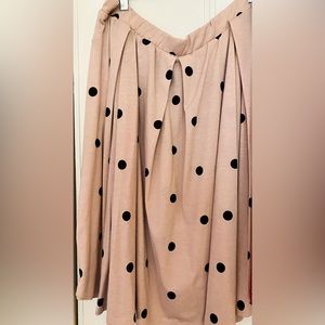 A beautiful pink skirt with black polkadots size 2 XL with  tags.